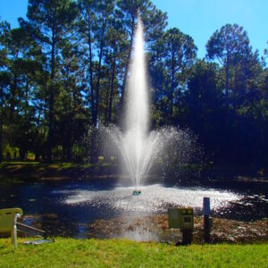 EFL-350 Lighted Lake Fountain 25'H x 30'W Sprays